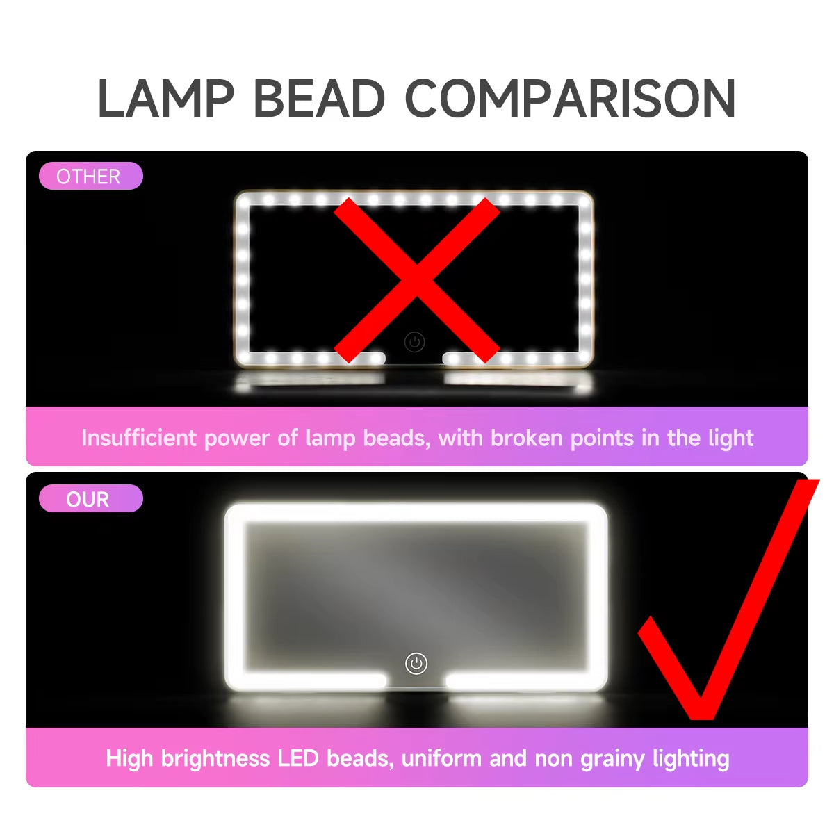 Miroir LED pare-soleil - vue 6