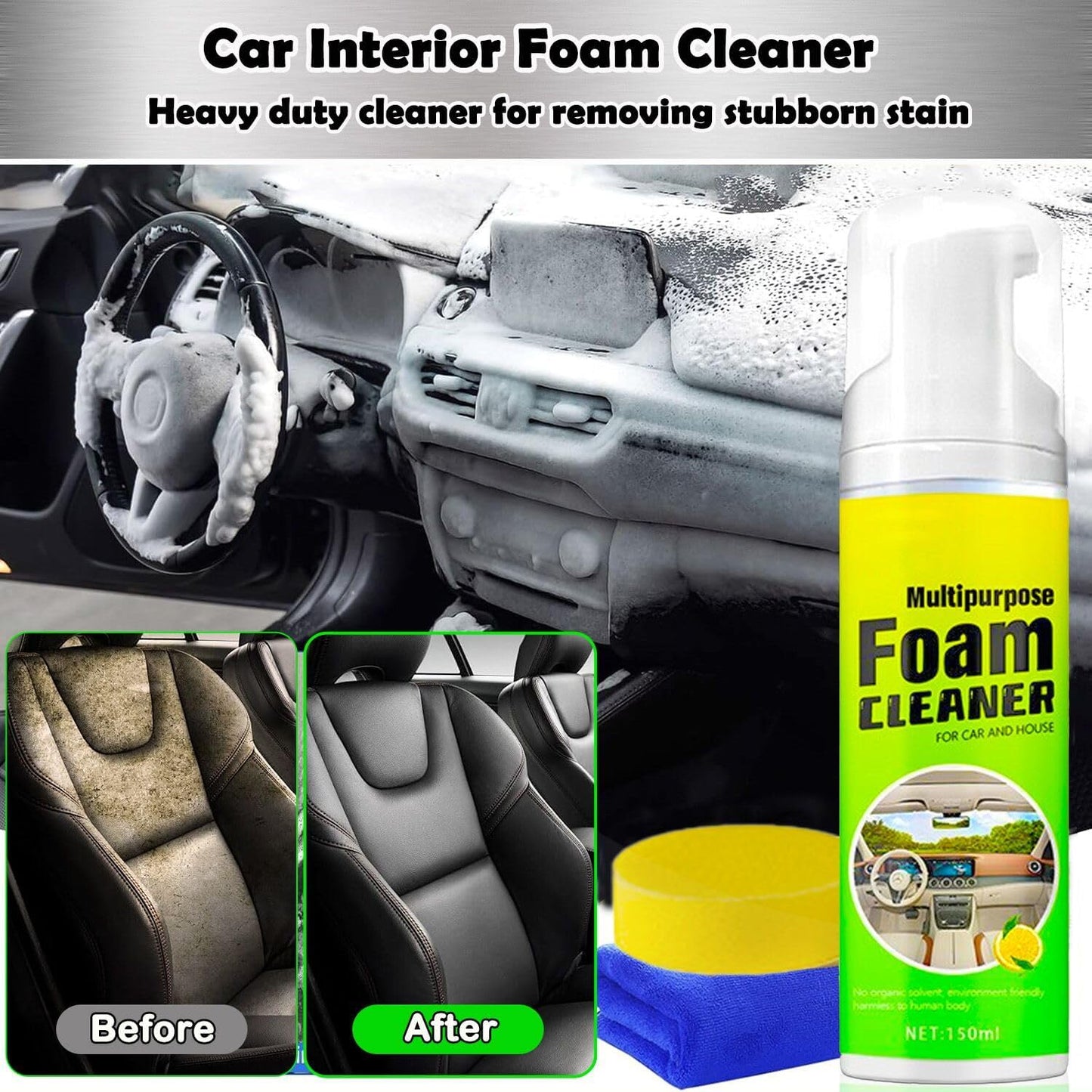 Mousse nettoyante intérieur auto - AutoLustre